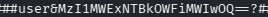 Config entry with user and base64 value